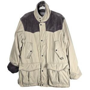 Remington Field Jacket Mens L Tan Corduroy Western Gore Windstopper Outdoor Coat